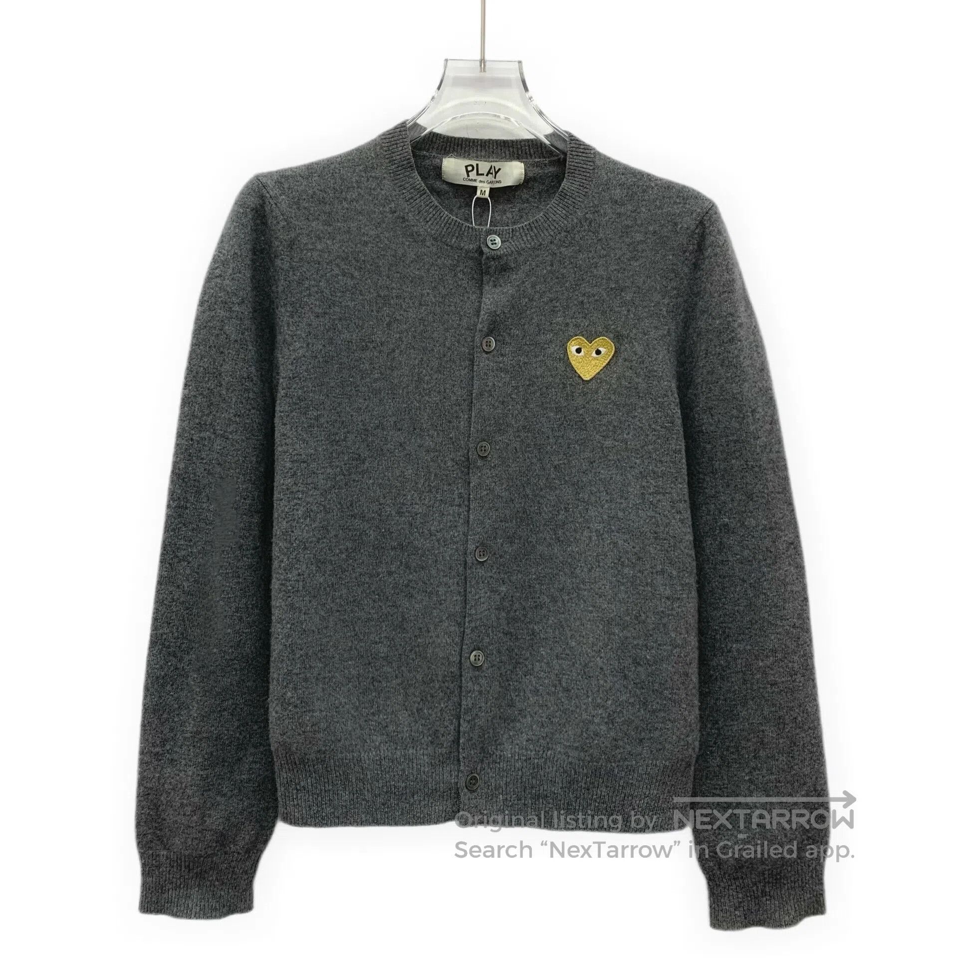Comme des Garcons Comme Des Garcons Gray Heart Embroidered Wool Round Neck S Size M / US 6-8 / IT 42-44 - 1 Thumbnail