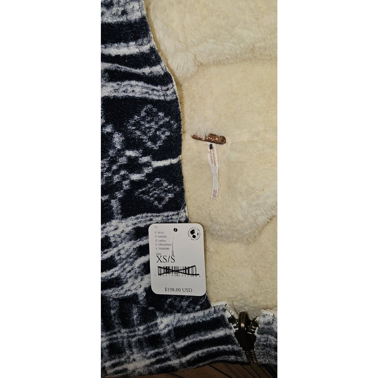 NWT Free People Miss You Poncho SLOUCHY Plaid XS/S Carbon