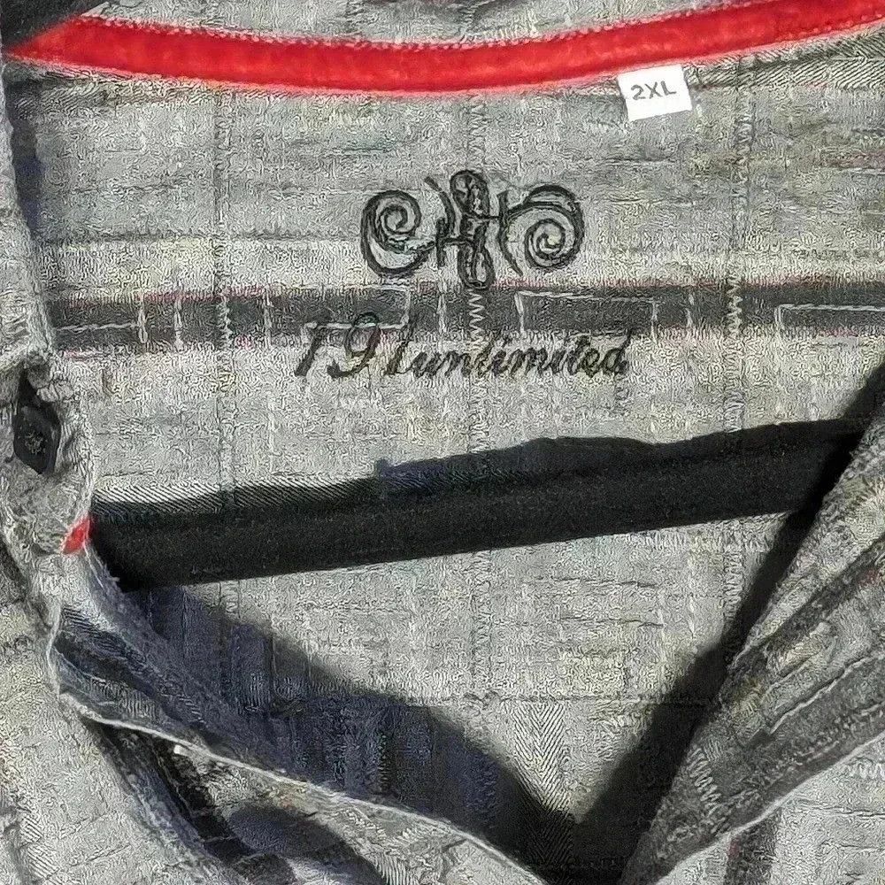 Other 191 Unlimited Graphic striped square Button Down shirt XXL Size US XXL / EU 58 / 5 - 6 Thumbnail