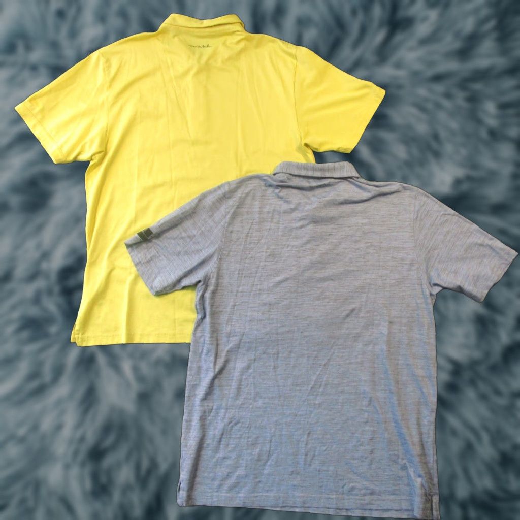 TravisMathew Travis Mathew Polo Shirt Men XL Blue Yellow Lot Embroidered Shoulder Golf Shirt Shirt Mens XL Blue Colorful Classic Outdoor Sports Two Pack Polo Size US XL / EU 56 / 4 - 1 Thumbnail