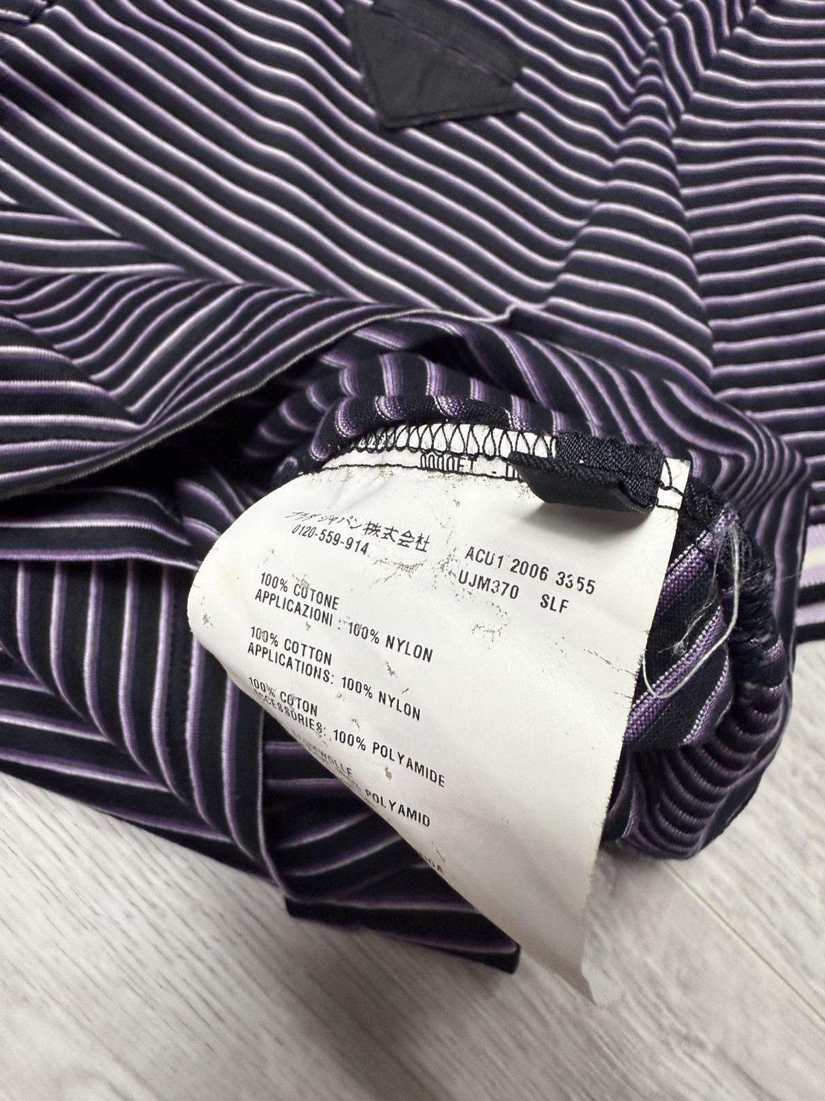 Prada Vintage Prada Men’s Striped Polo T-Shirt Triangle Logo Patch Size US L / EU 52-54 / 3 - 11 Thumbnail