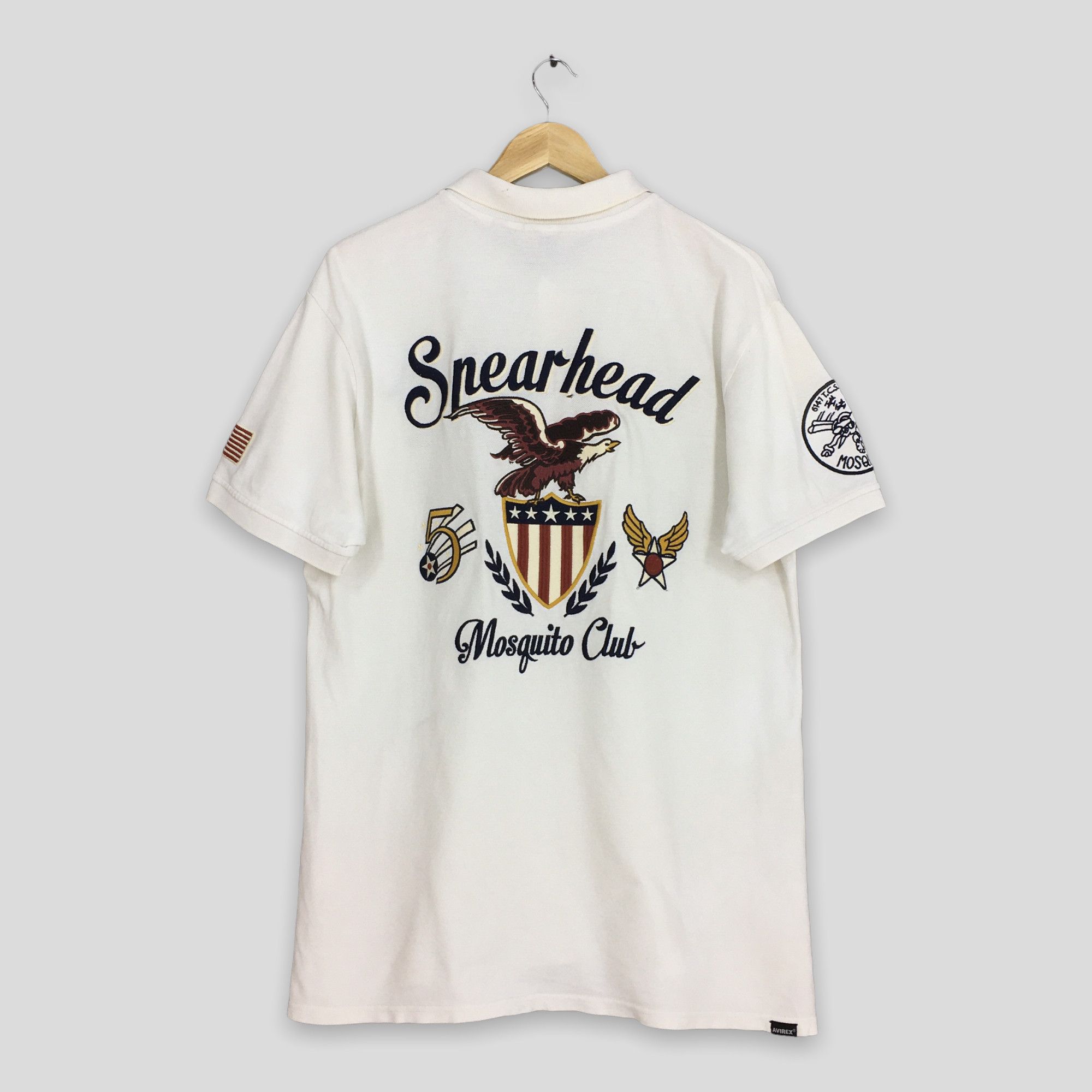 Avirex × Vintage Vintage 90's Avirex Snearhead Us Air Force Polos XXLarge Size US XXL / EU 58 / 5 - 8 Thumbnail