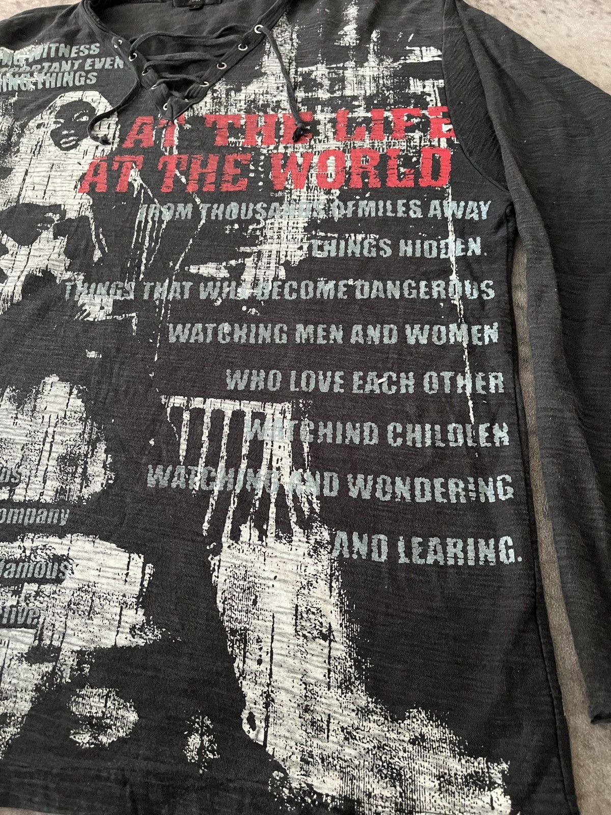Hysteric Glamour × Japanese Brand × Vintage AT the Life AT The World Tee Size US L / EU 52-54 / 3 - 7 Thumbnail