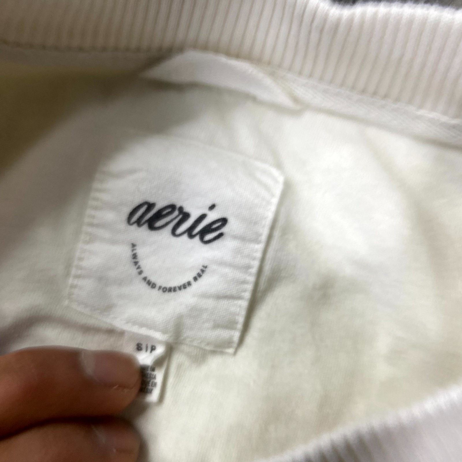 & Other Stories Aerie Bomber Jacket Womens Small White Ribbed Classic Fit Size S / US 4 / IT 40 - 3 Thumbnail