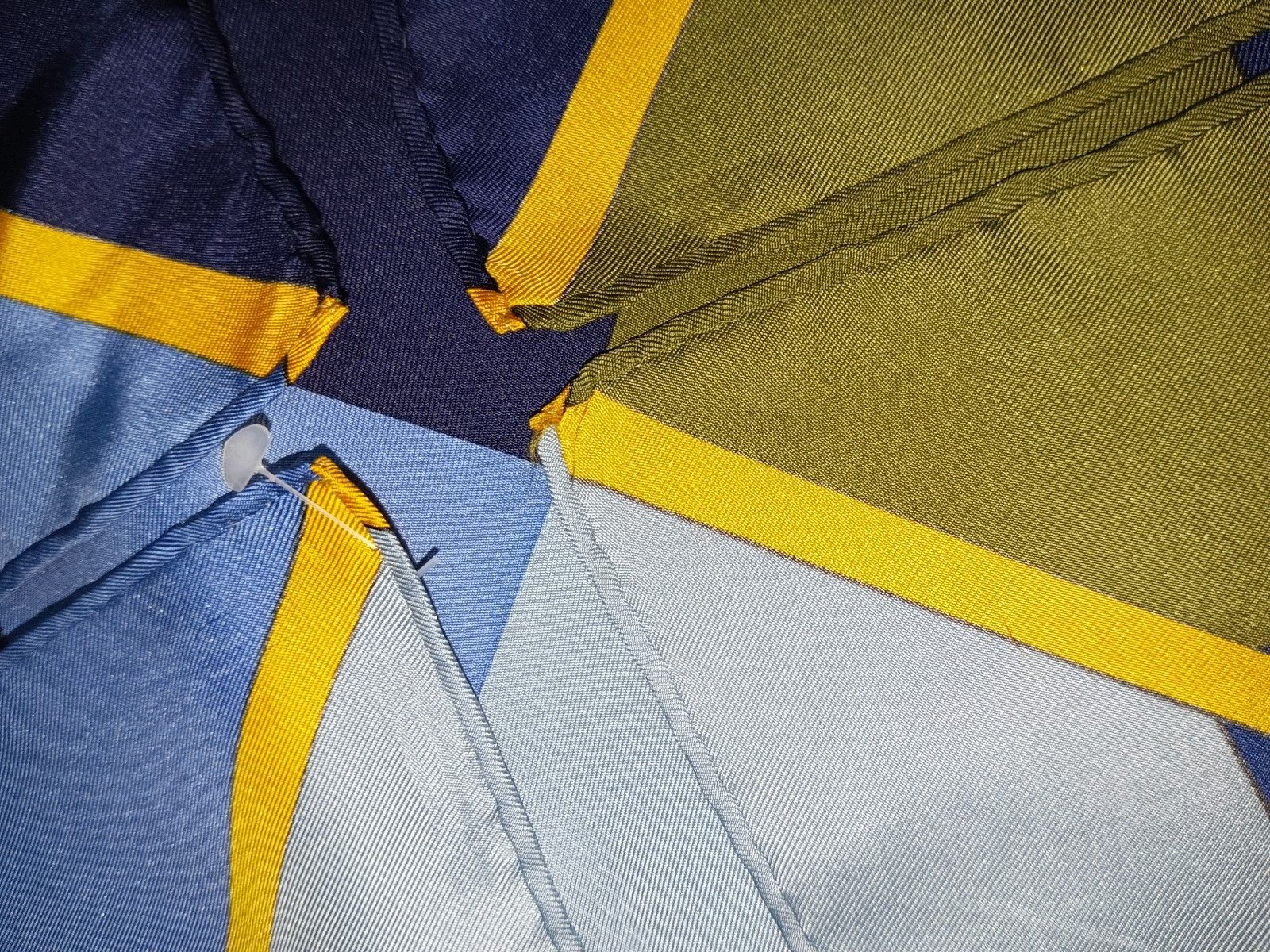 Roberta di Camerino ROBERTA Di CAMERINO ITALY Gold Blue Belt Buckle Silk Scarf Size ONE SIZE - 9 Thumbnail