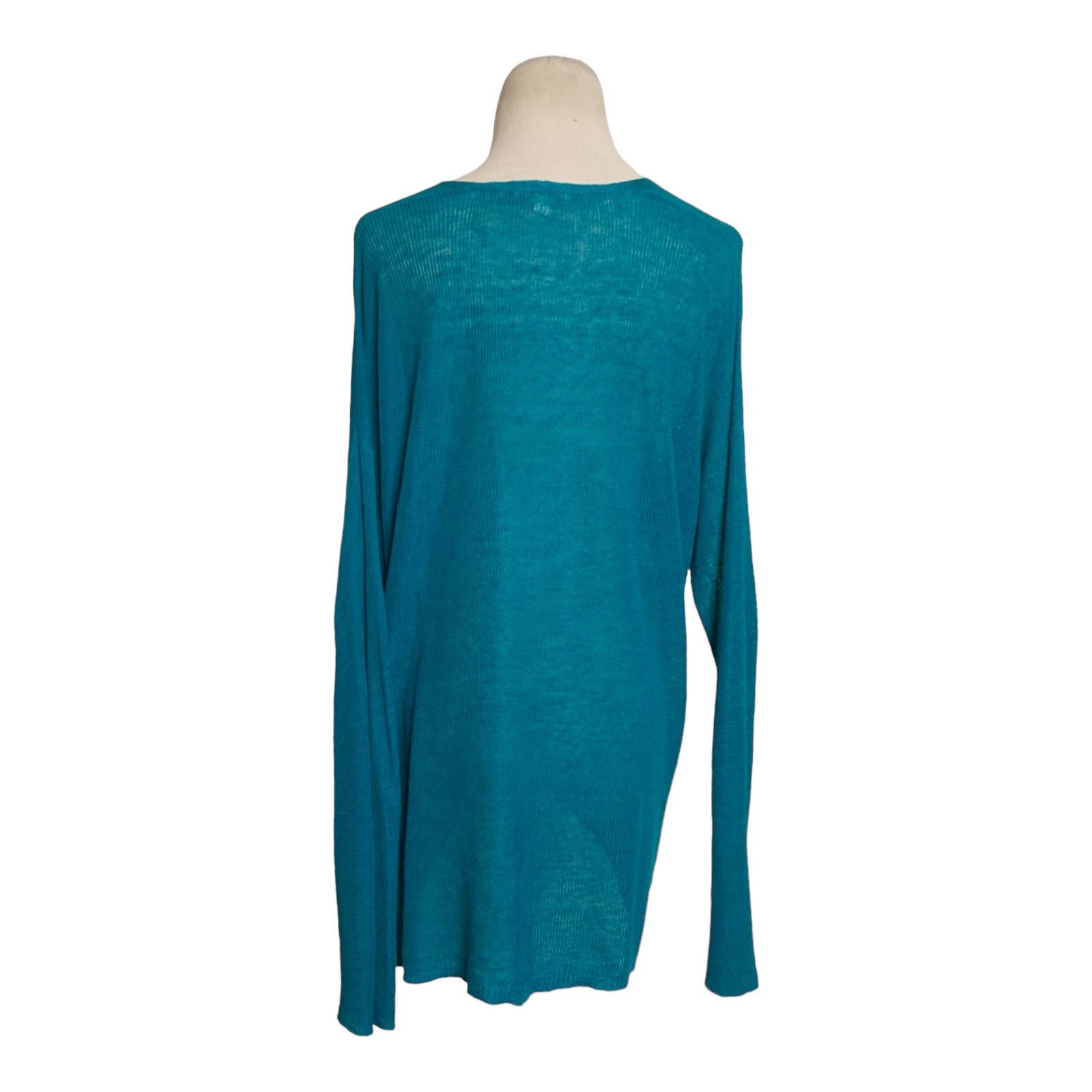 Eileen Fisher Eileen Fisher teal lightweight V neck sweater Size S Size S / US 4 / IT 40 - 2 Thumbnail