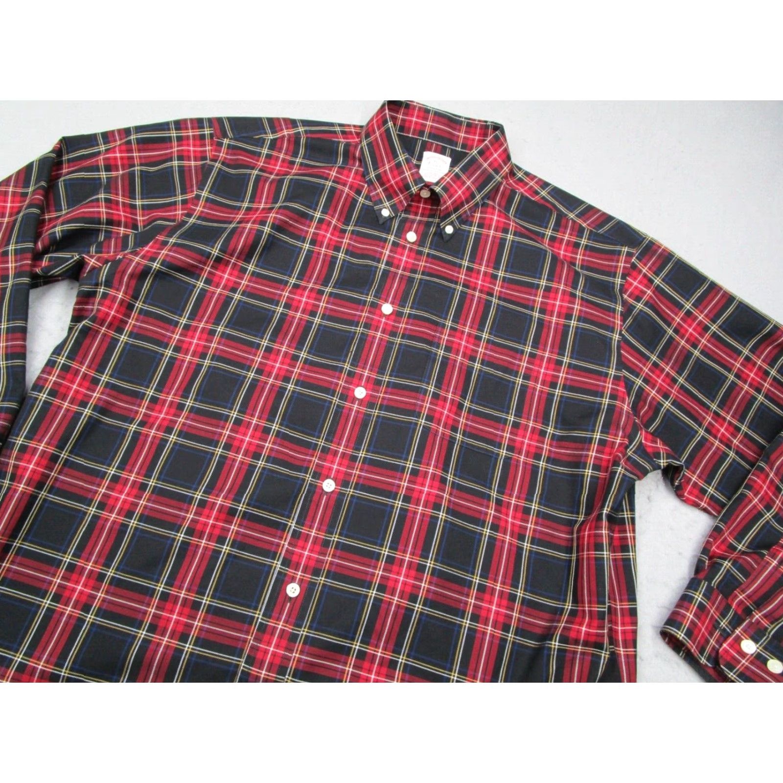 Brooks Brothers Brooks Brothers Madison Shirt Mens XL Red Plaid Button Up Supima Non Iron Size US XL / EU 56 / 4 - 2 Thumbnail