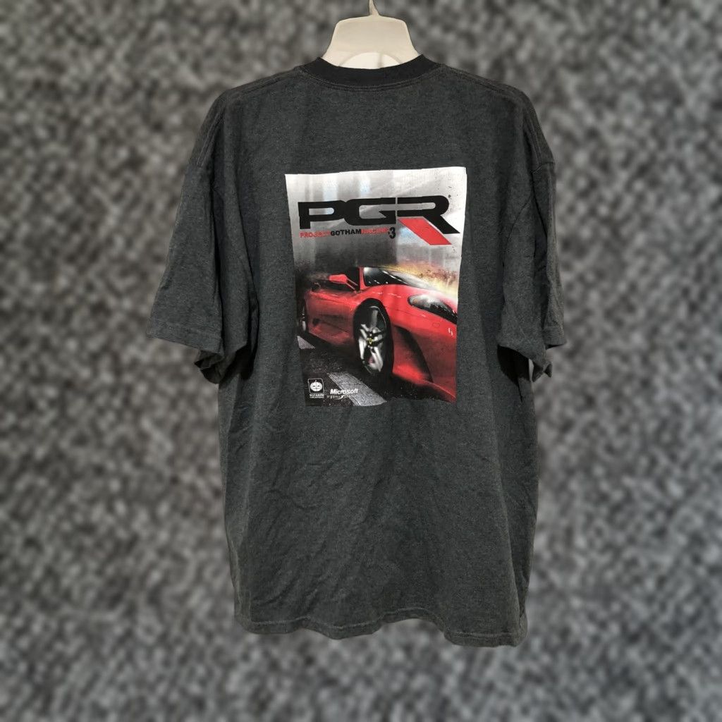Gildan VINTAGE 2005 PGR Project Gotham Racing 3 T Shirt XL Microsoft XBOX 360 Game Gray Men XL Short Sleeve Crew Neck Cotton Cars Vintage Size US XL / EU 56 / 4 - 1 Thumbnail