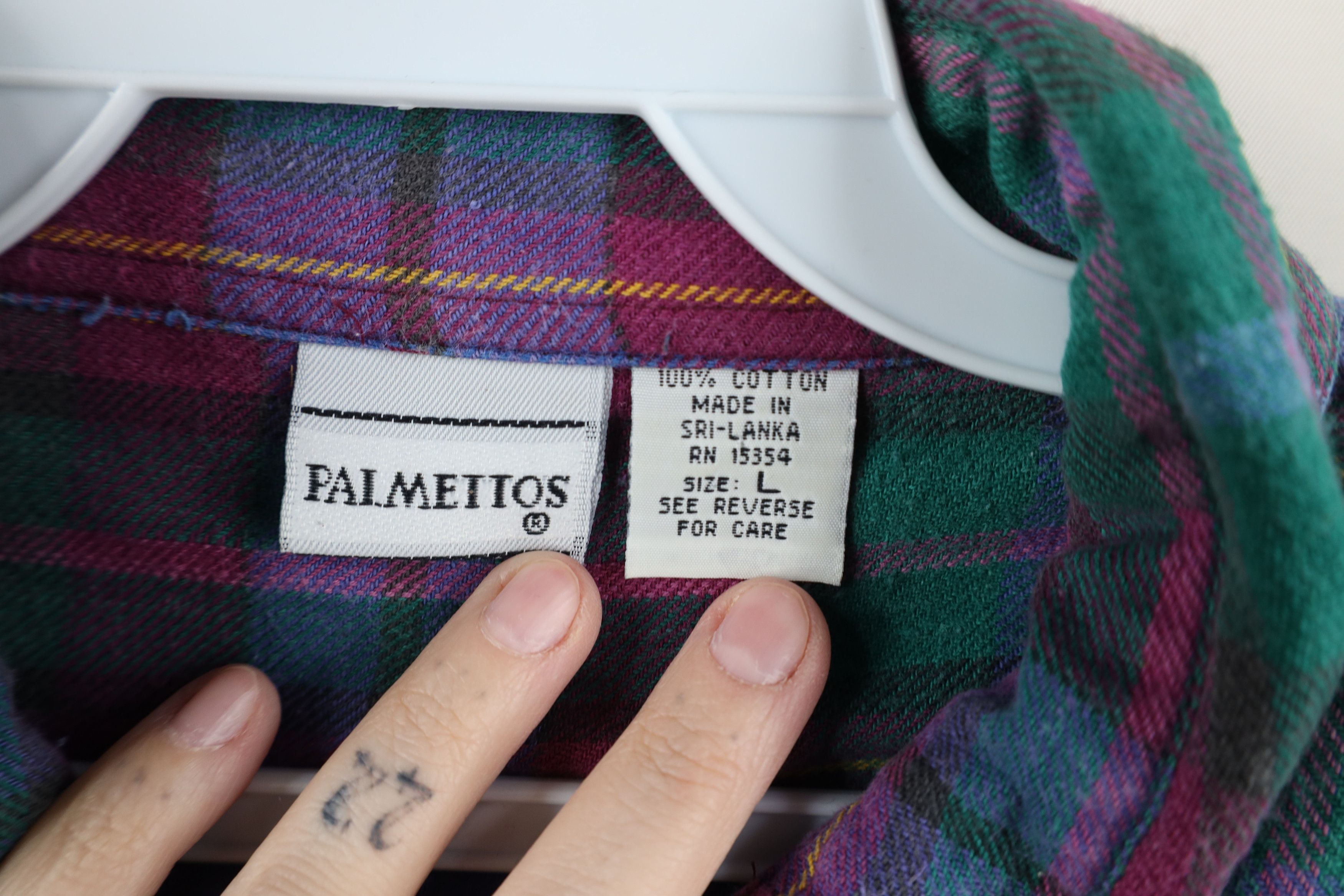 Vintage Vintage 90s Streetwear Collared Button Down Shirt Plaid Size L / US 10 / IT 46 - 8 Thumbnail