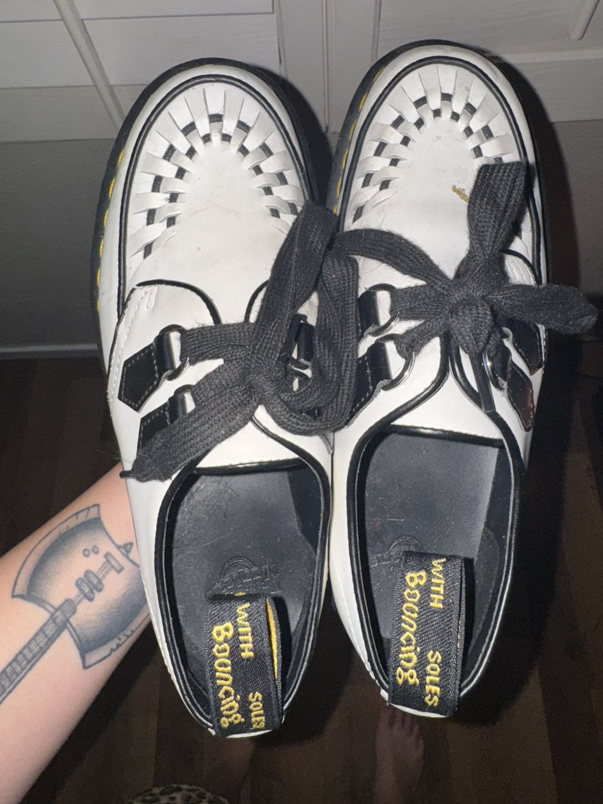 Dr. Martens White Dr. Marten loafers Size US 8.5 / IT 38.5 - 3 Thumbnail