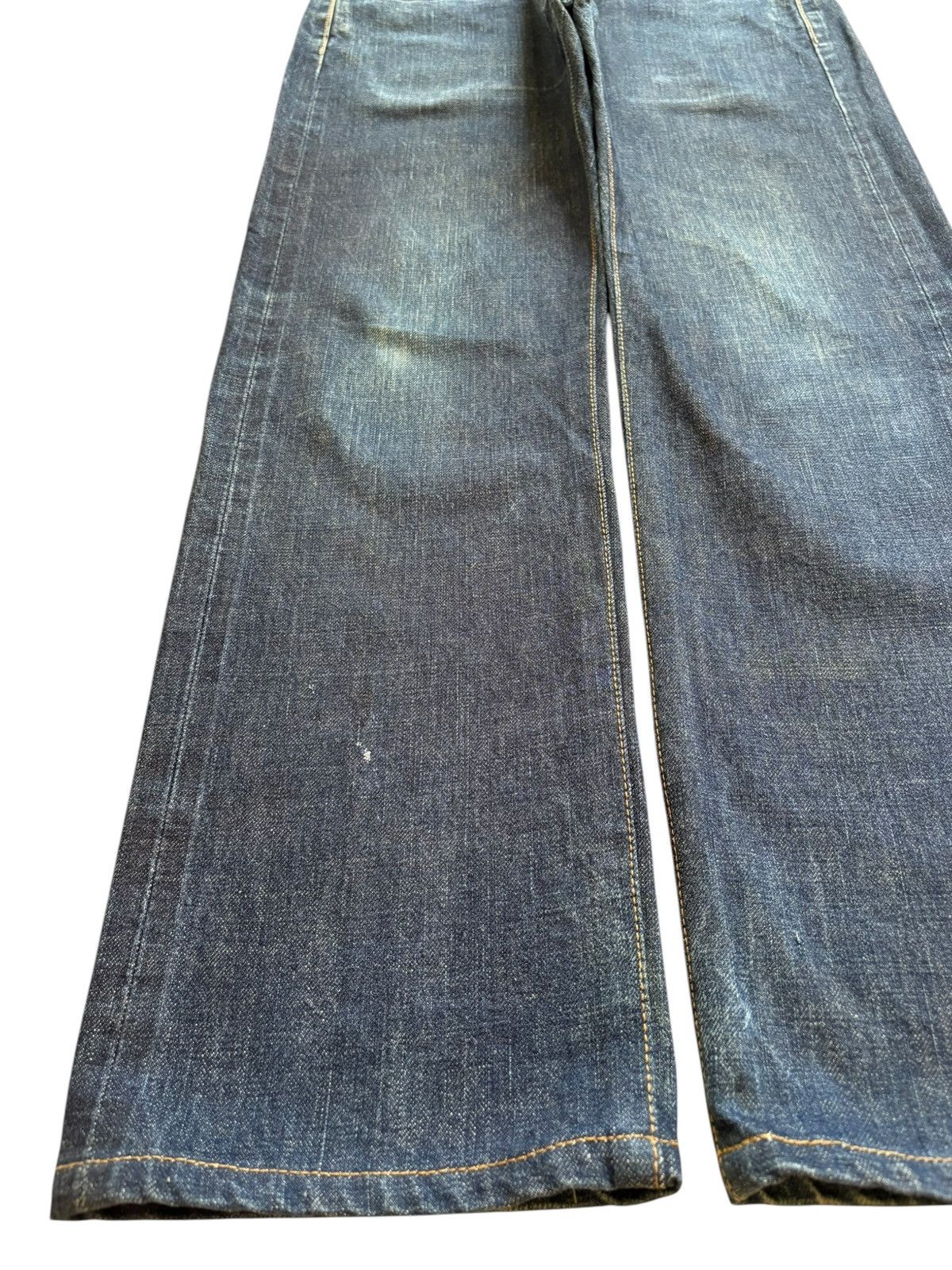 X-LARGE Vintage Japanese X-Large Selvedge Blue Wash Loose Jeans Size US 30 / EU 46 - 6 Thumbnail