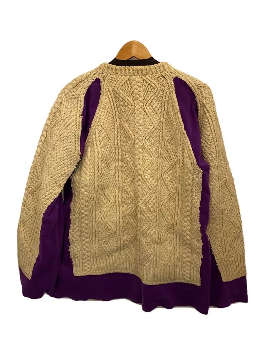 Needles Reconstructed Rebuild Cable Knit Wool Sweater Size US M / EU 48-50 / 2 - 2 Thumbnail