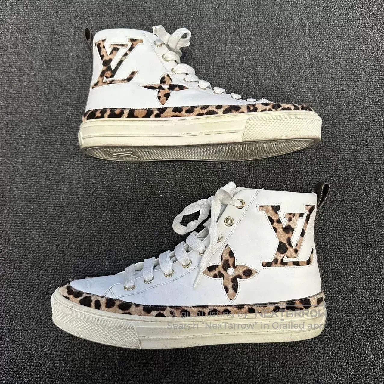 Louis Vuitton Louis Vuitton White Leopard Print Sneakers. Size US 5.5 / IT 35.5 - 7 Thumbnail