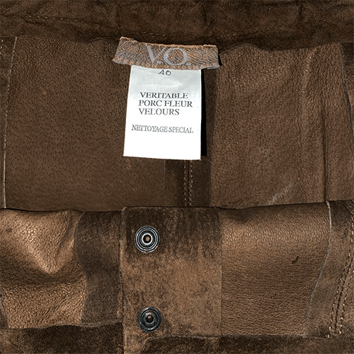 Leather Chocolate leather skirt Size 28" / US 6 / IT 42 - 3 Thumbnail