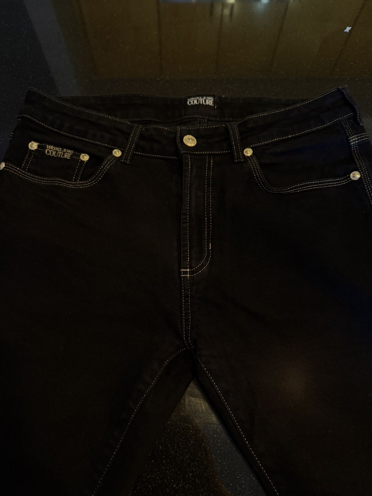Versace Jeans Couture Versace jeans couture black denim jeans Size US 34 / EU 50 - 1 Thumbnail