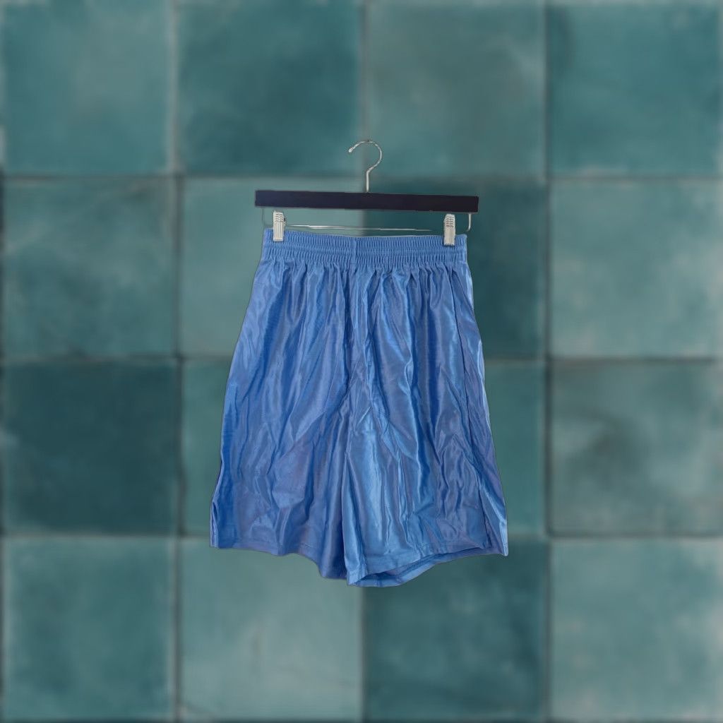 Vintage VINTAGE Don Alleson Dazzle Basketball Shorts Mens M NWOT 2002 Columbia Blue Nylon Athletic Basketball - NOS - 13.5” W x 7” Inseam Mens Size US 31 - 1 Thumbnail