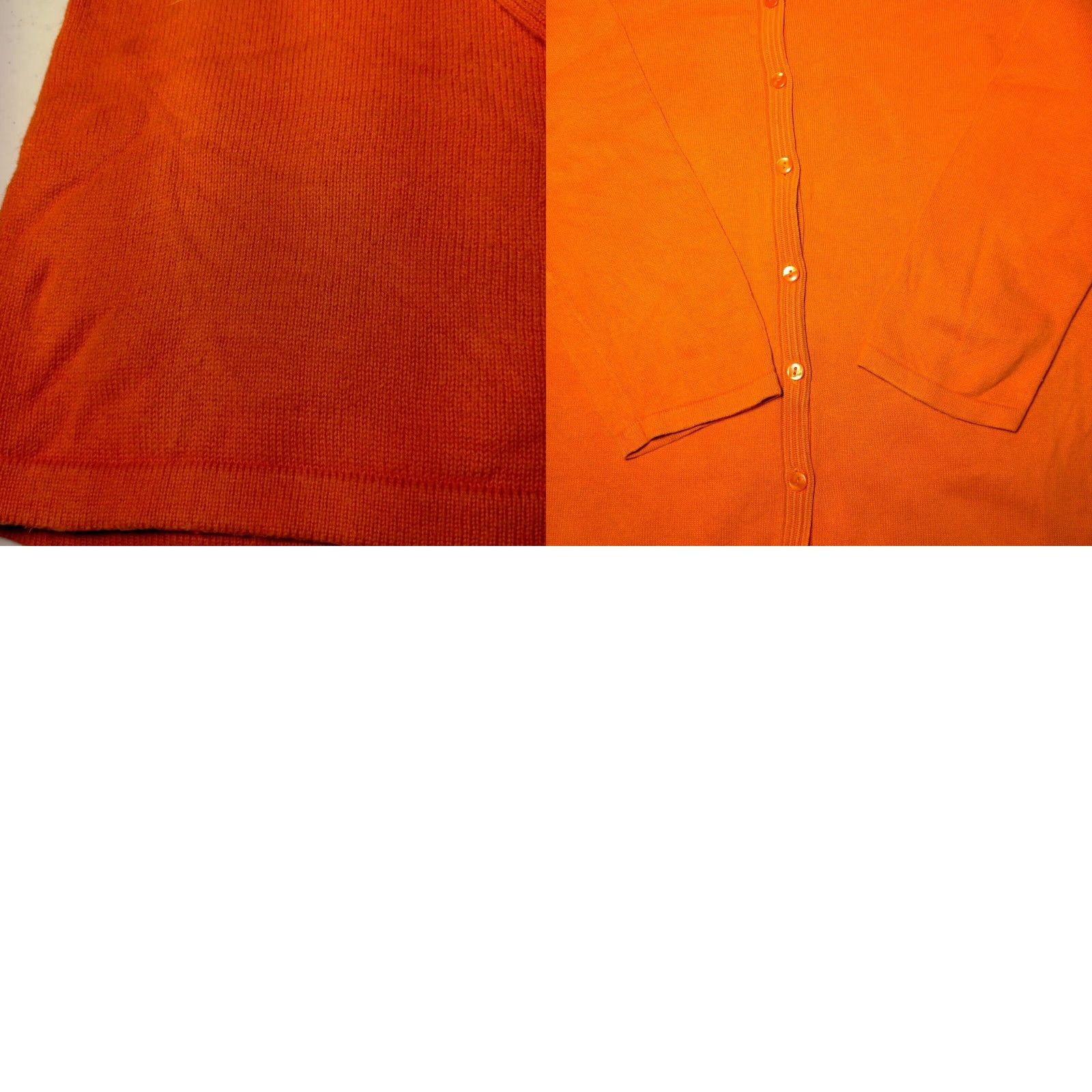 Talbots Talbots Cardigan Sweater Women M Orange Cotton Button Up Casual Knit Round Neck Long Sleeve Size M / US 6-8 / IT 42-44 - 9 Thumbnail