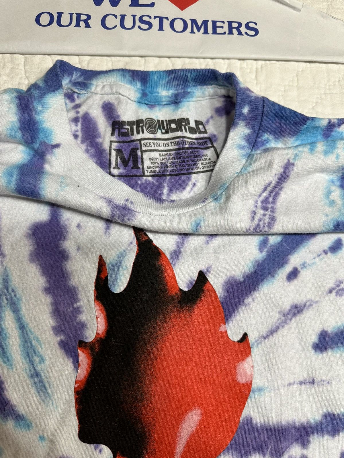 Travis Scott Travis Scott Astrofest/Astroworld Tie Dye Tee- New Medium Size US M / EU 48-50 / 2 - 3 Thumbnail