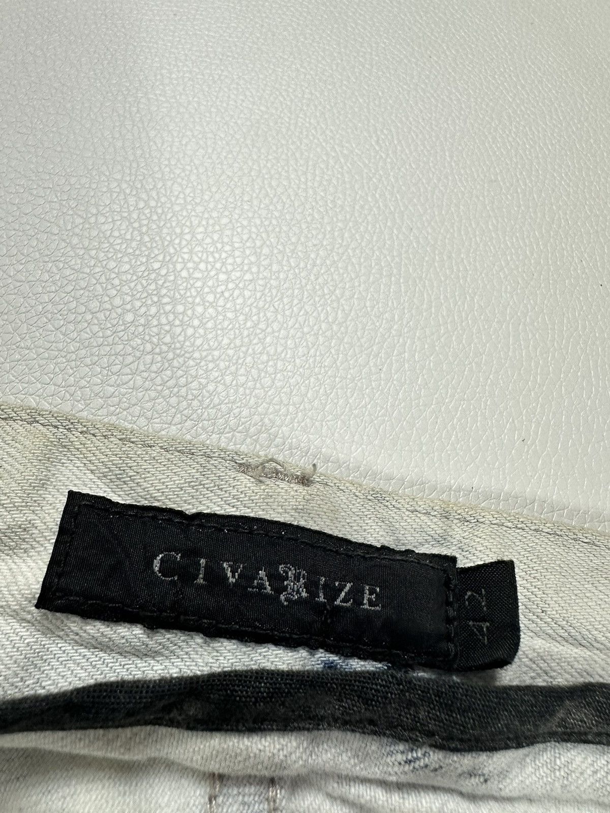 Japanese Brand Civarize Acid Wash Skinny Jeans Pants Size US 29 - 4 Thumbnail