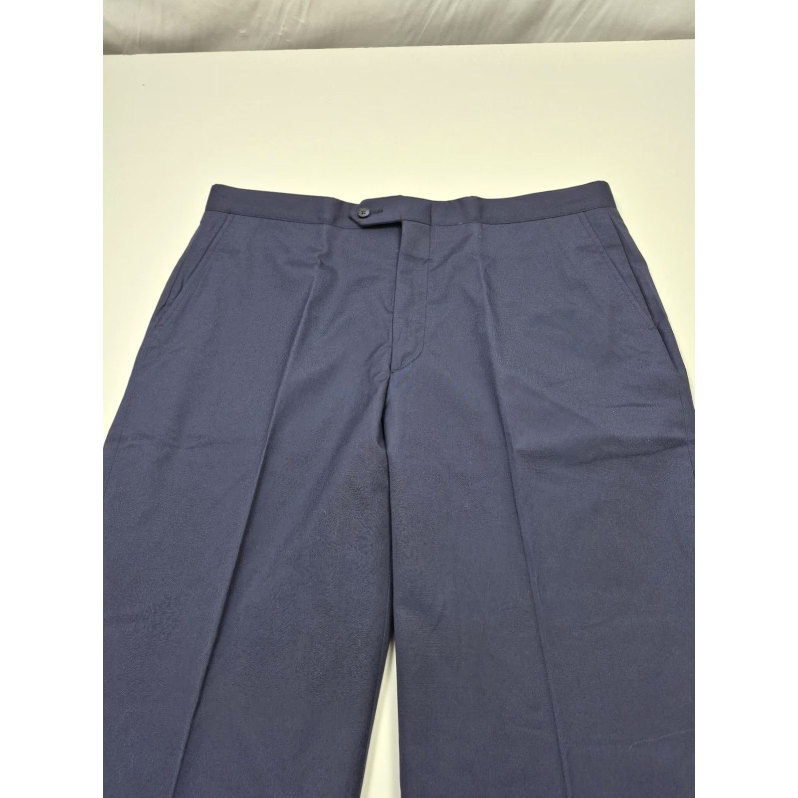 Vintage VTG Sansabelt Sport Dress Pants Mens 38x36 Blue Flat Front Straight Unhemmed NWT Size US 38 / EU 54 - 2 Thumbnail