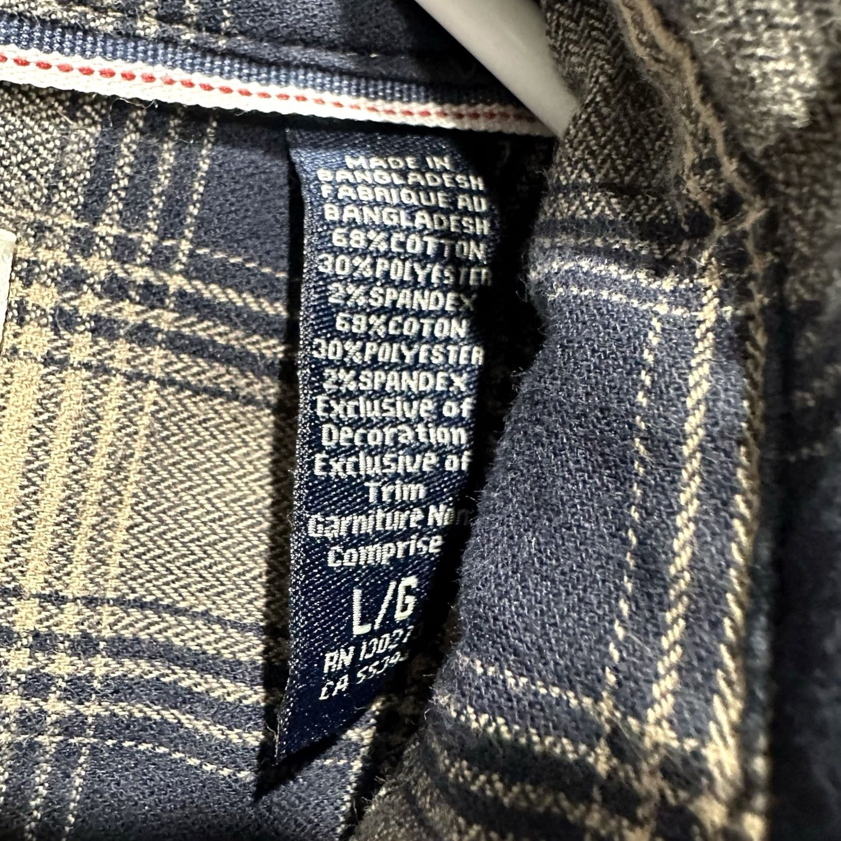 Wrangler Wrangler Shirt Mens Large Beige Blue Plaid Button Up Long Sleeve Flannel Classic Outdoor Western Size US L / EU 52-54 / 3 - 5 Thumbnail