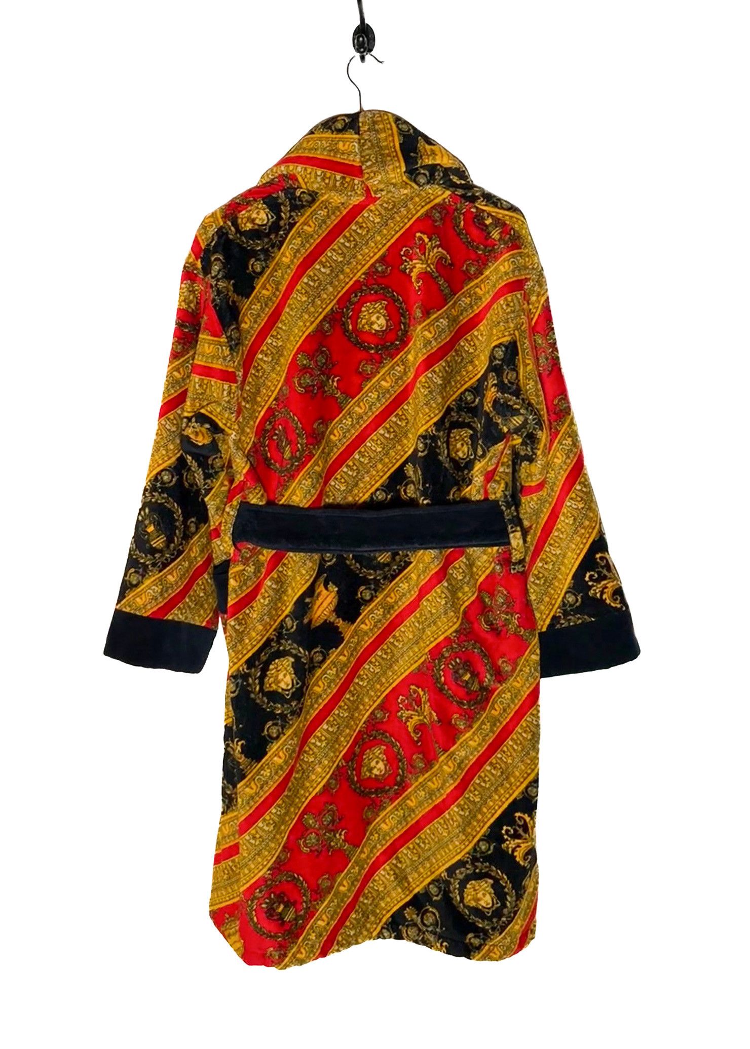 Versace Versace Red Barocco Diagonal Stripe Print Robe Size 38 - 5 Thumbnail