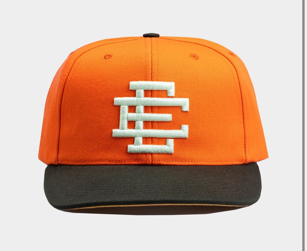 Eric Emanuel Eric Emanuel Orange w off white EE snapback hat Size ONE SIZE - 1 Thumbnail