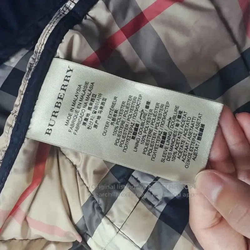 Burberry Burberry Women's Black Cotton Down Jacket. Size XS / US 0-2 / IT 36-38 - 4 Thumbnail
