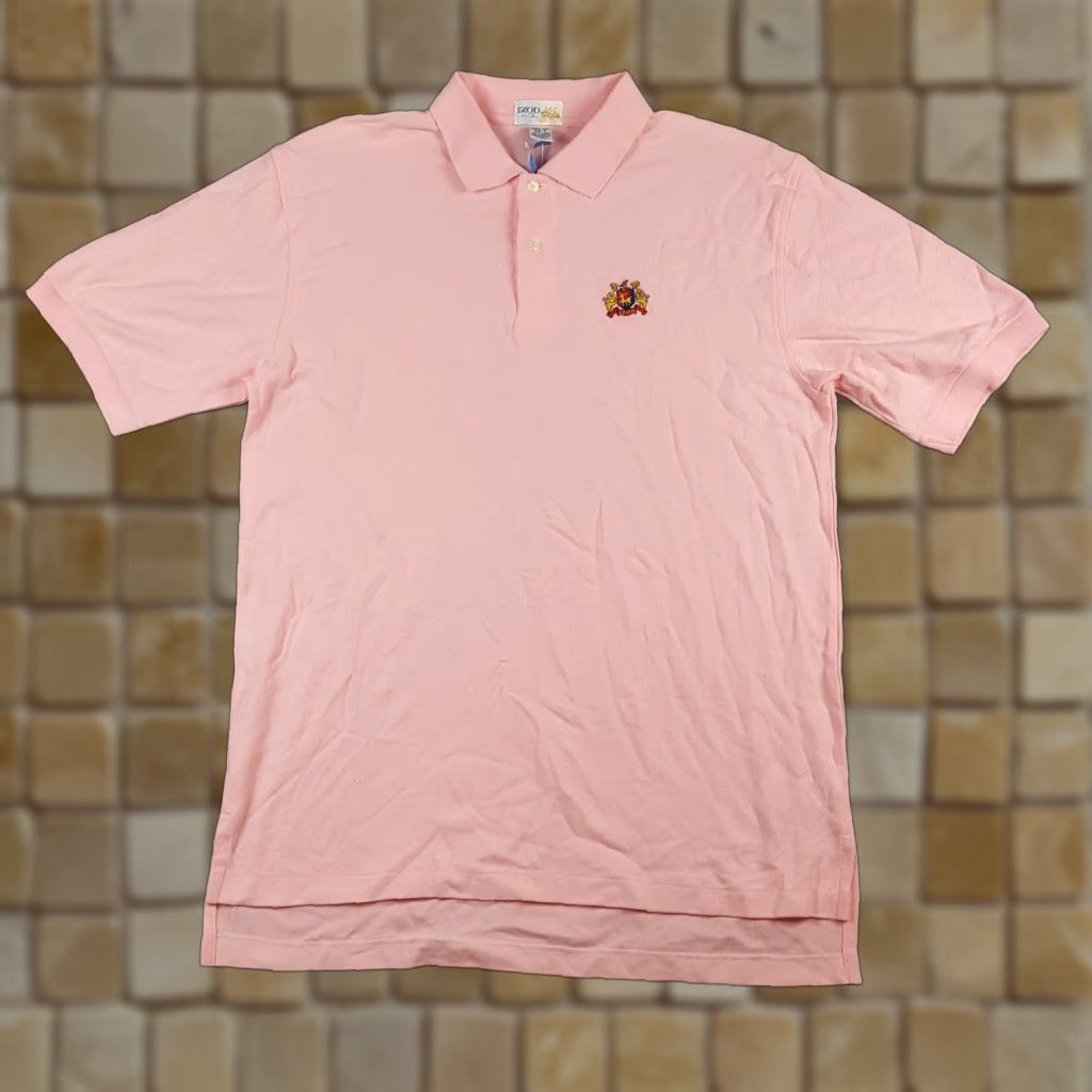 Izod VINTAGE IZOD Golf Club Polo Shirt Men L Pink Collared Short Sleeve Pullover 90s Preppy Classic Logo Golf Size US L / EU 52-54 / 3 - 1 Thumbnail