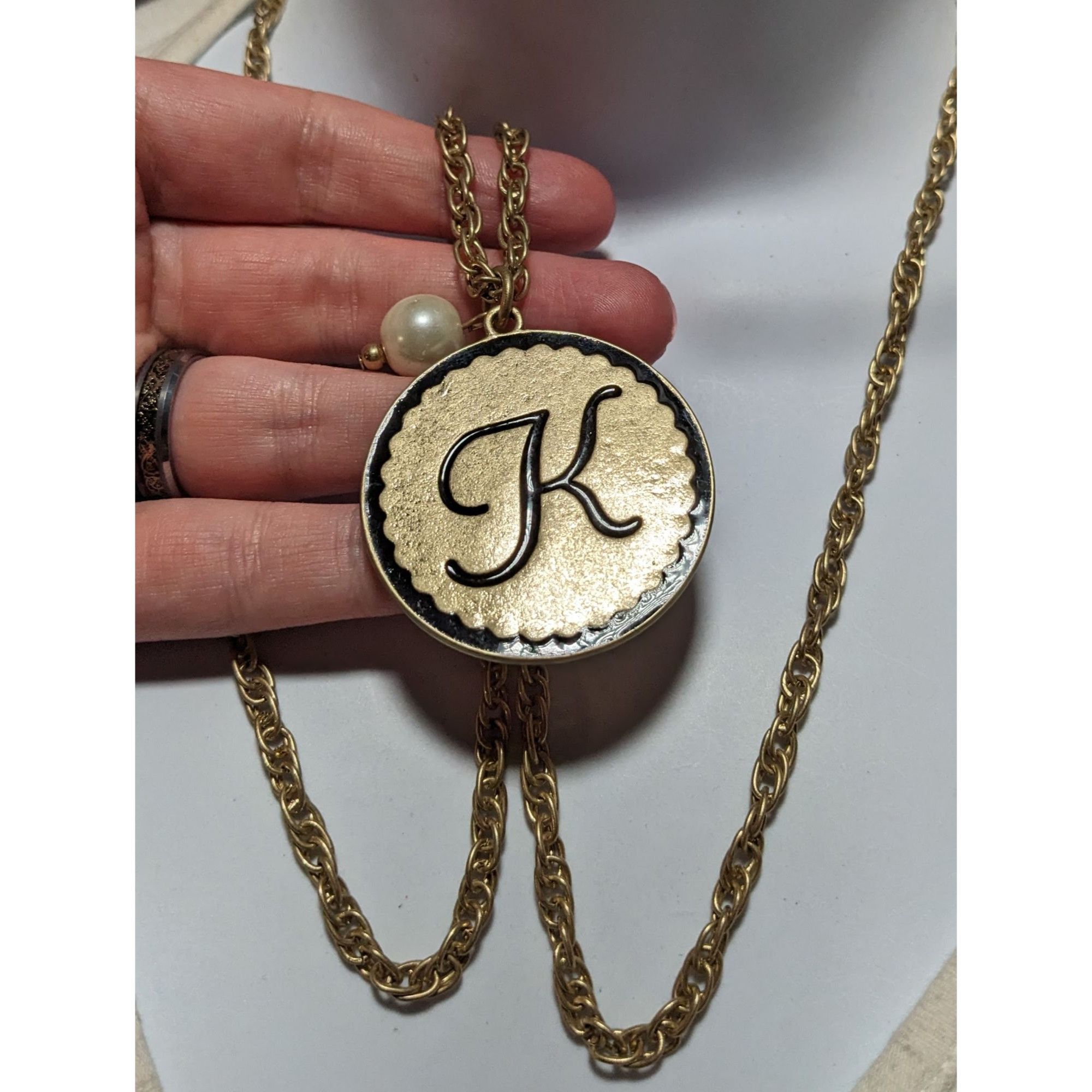 Other Plunder Jewelry Monogram "K" Medallion Necklace Size ONE SIZE - 11 Thumbnail