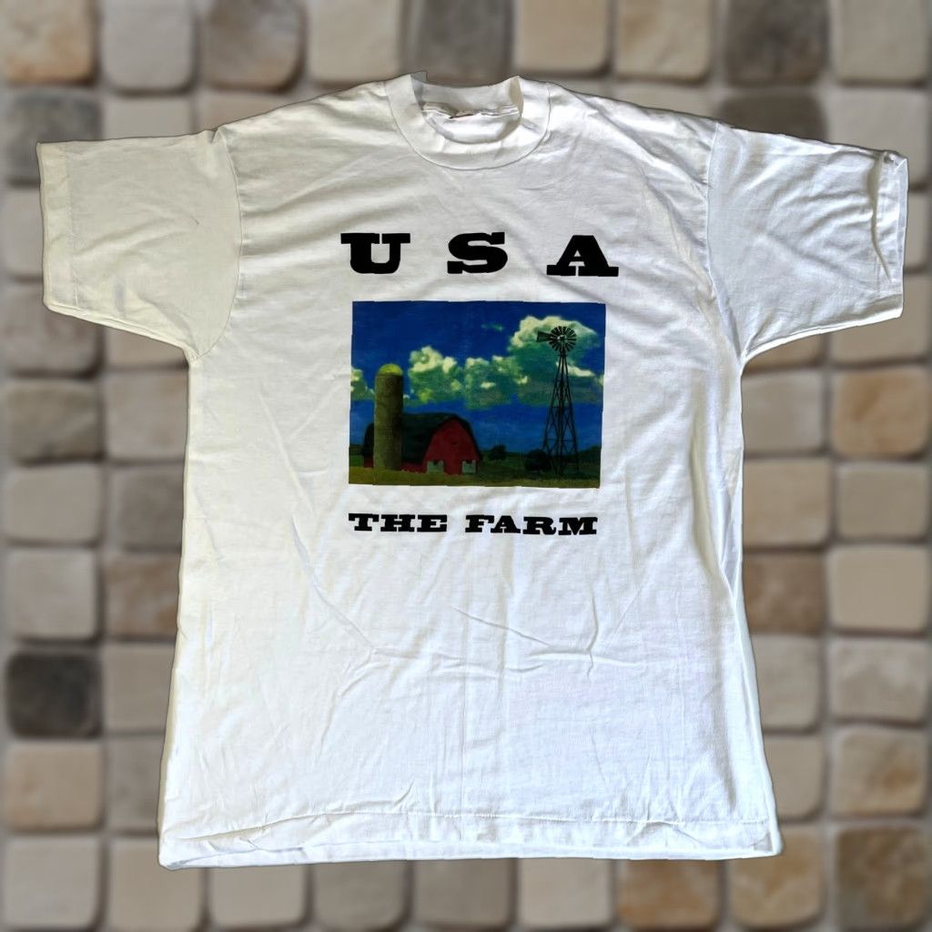 Fruit Of The Loom VINTAGE Fruit of the Loom The Farm USA T-Shirt Unisex Adults XL White USA 90s Monuments of America FOTL Double-Sided Graphic Print Size US XL / EU 56 / 4 - 1 Thumbnail