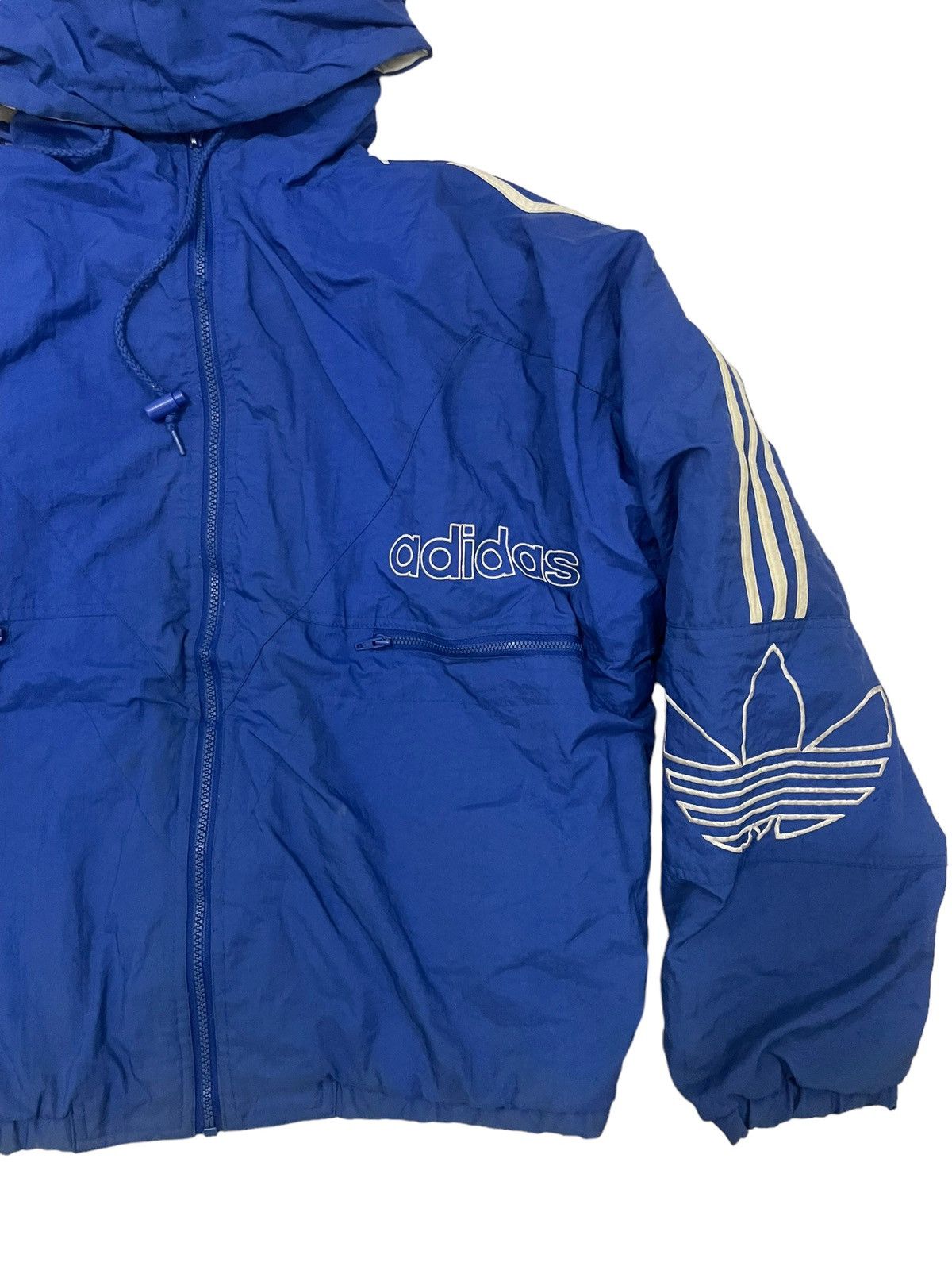 Adidas × Japanese Brand × Vintage Vintage Adidas Quilted Hooded Jacket Size US M / EU 48-50 / 2 - 3 Thumbnail