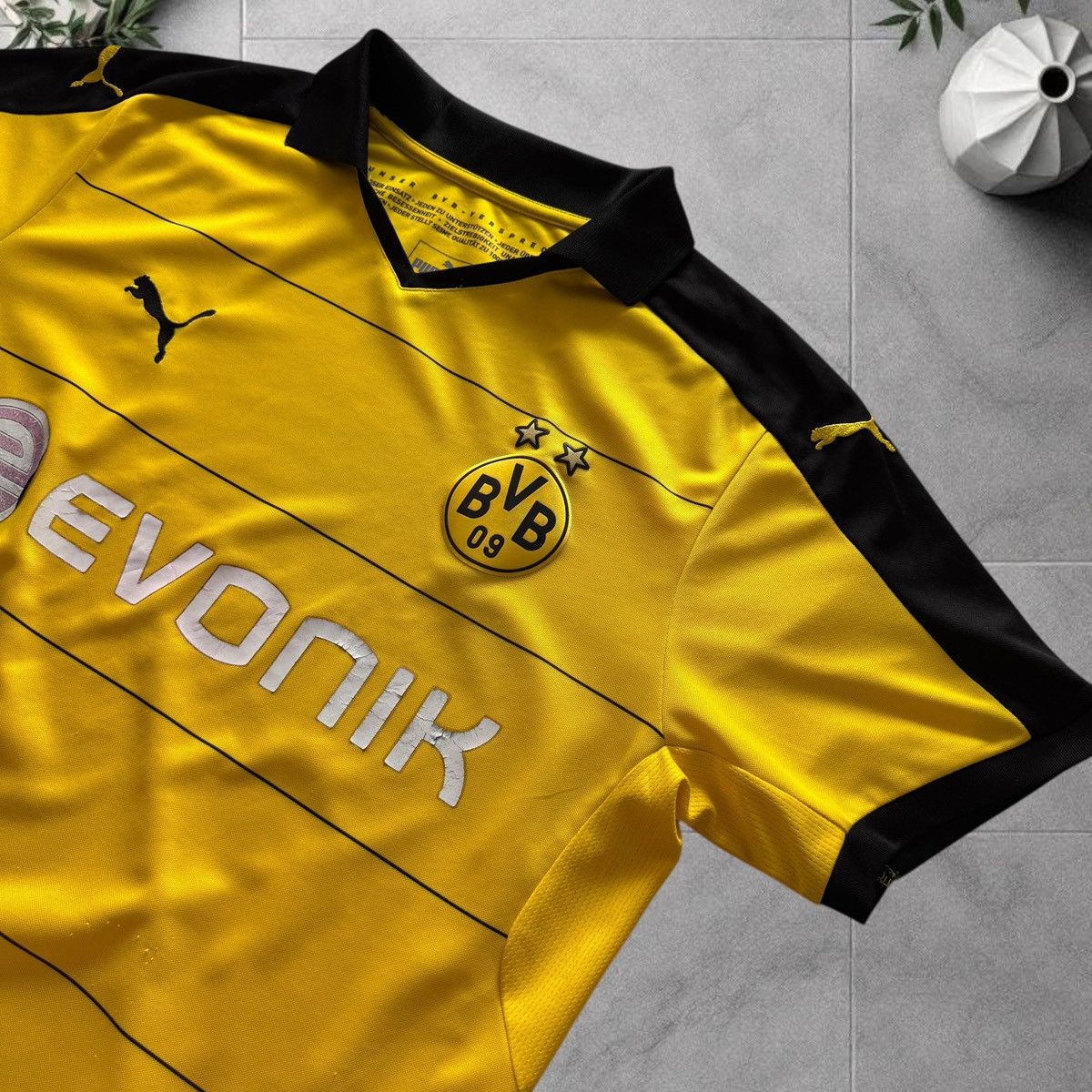 Puma BVB Borussia Dortmund 17/18 Home Jersey PUMA Yellow T-Shirt Size US L / EU 52-54 / 3 - 4 Thumbnail