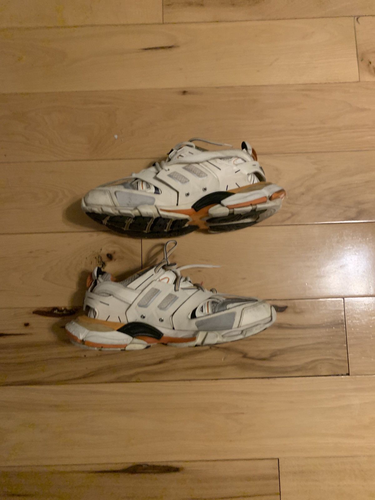 Balenciaga Orange and White Balenciaga Tracks Size US 9 / EU 42 - 2 Thumbnail