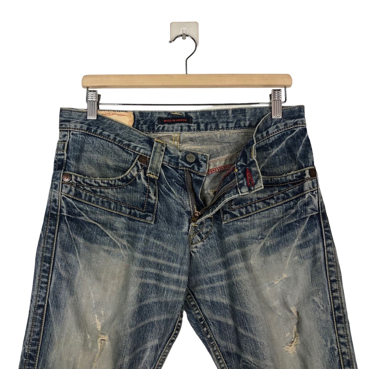 Hysteric Glamour 🔥Made in Nippon Distressed Biker Jeans Denim Size US 34 / EU 50 - 16 Thumbnail