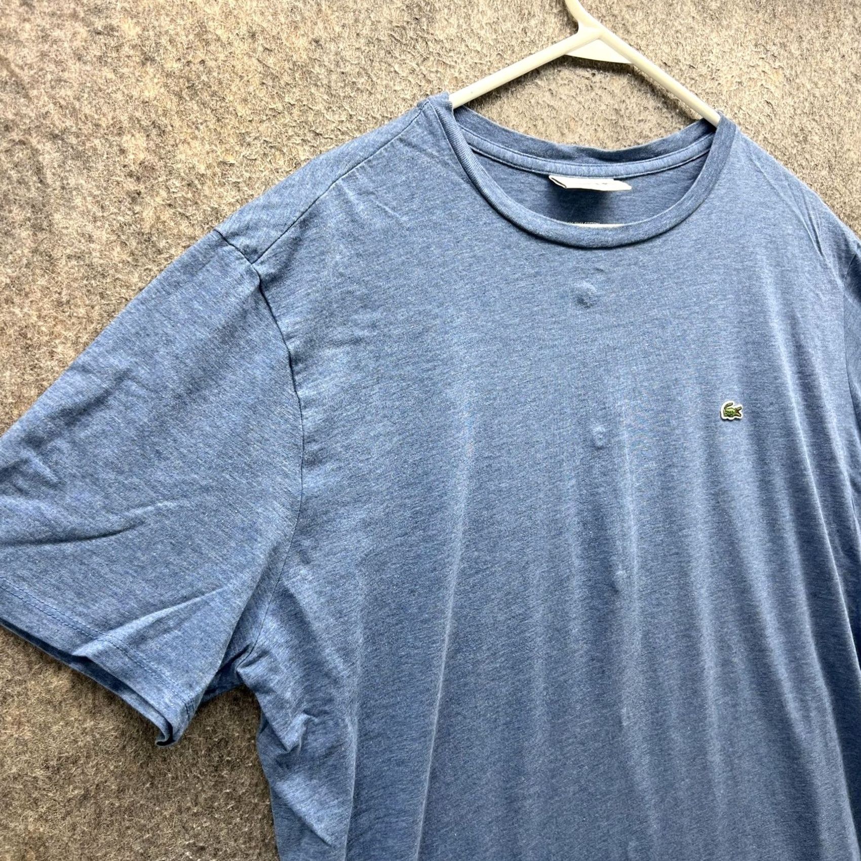 Lacoste Lacoste Shirt Mens XL Blue 100% Pima Cotton Regular Fit Crewneck Logo Tee Size US XL / EU 56 / 4 - 5 Thumbnail