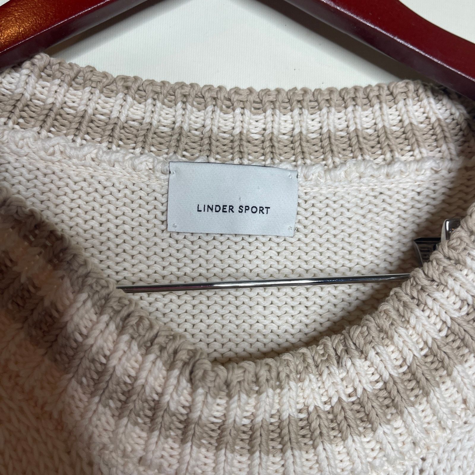Linder Linder Sport white chunky heavy knit crewneck sweater XL Size US XL / EU 56 / 4 - 2 Thumbnail