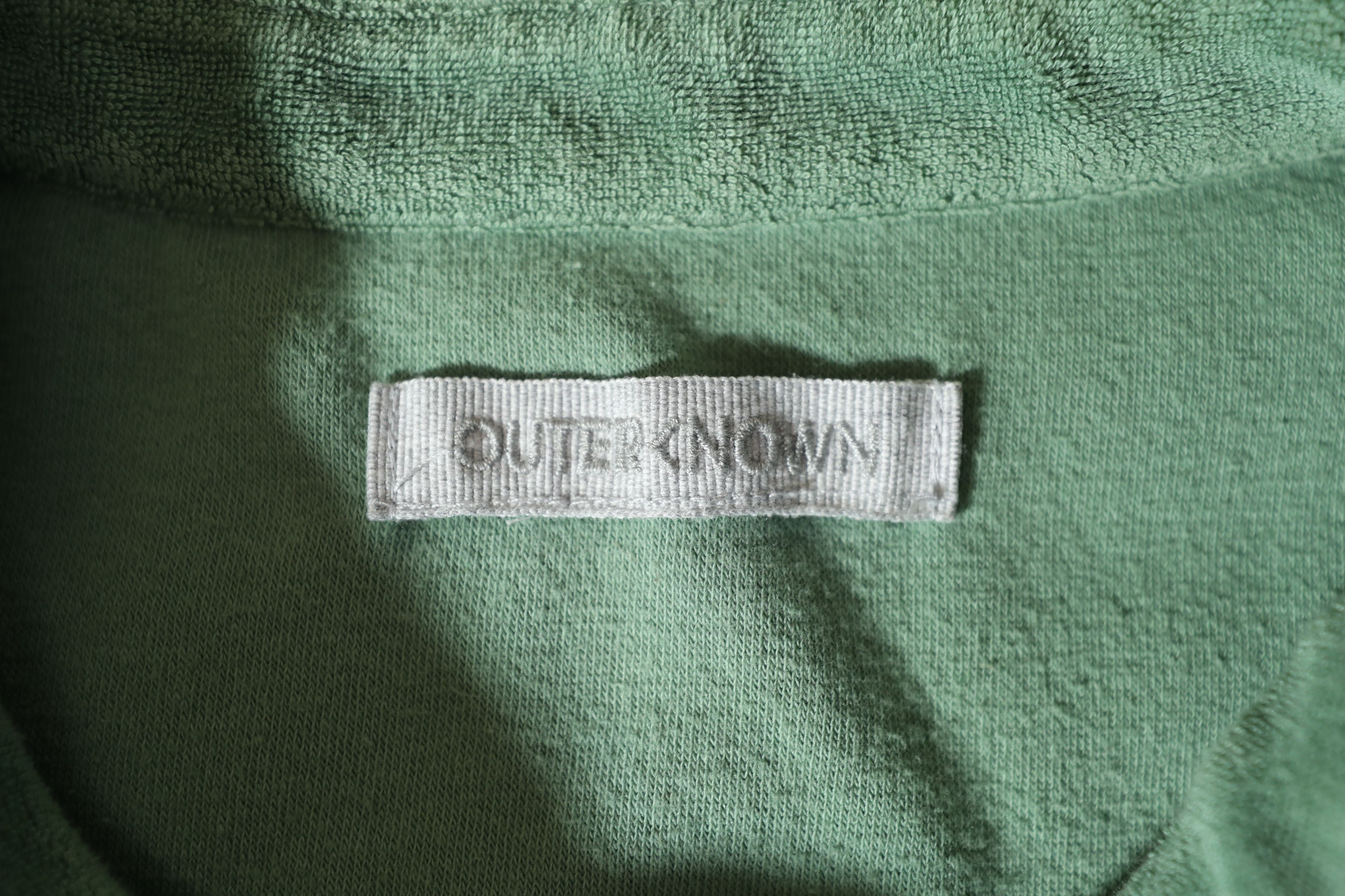 Outerknown Outerknown Hightide Green Terry Cloth Polo Shirt (L) Size US L / EU 52-54 / 3 - 9 Thumbnail