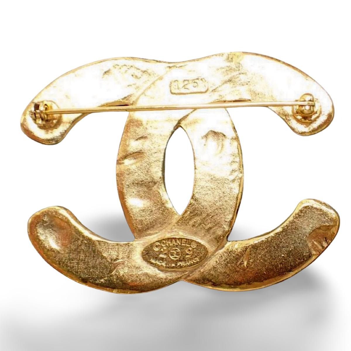 Chanel Vintage CHANEL classic matelasse CC mark brooch pin in mesh Size ONE SIZE - 3 Thumbnail