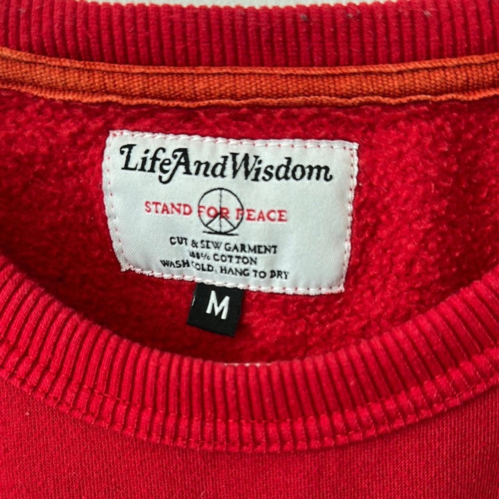 Designer Standford Peace Red Crewneck Sweater Size US M / EU 48-50 / 2 - 2 Thumbnail