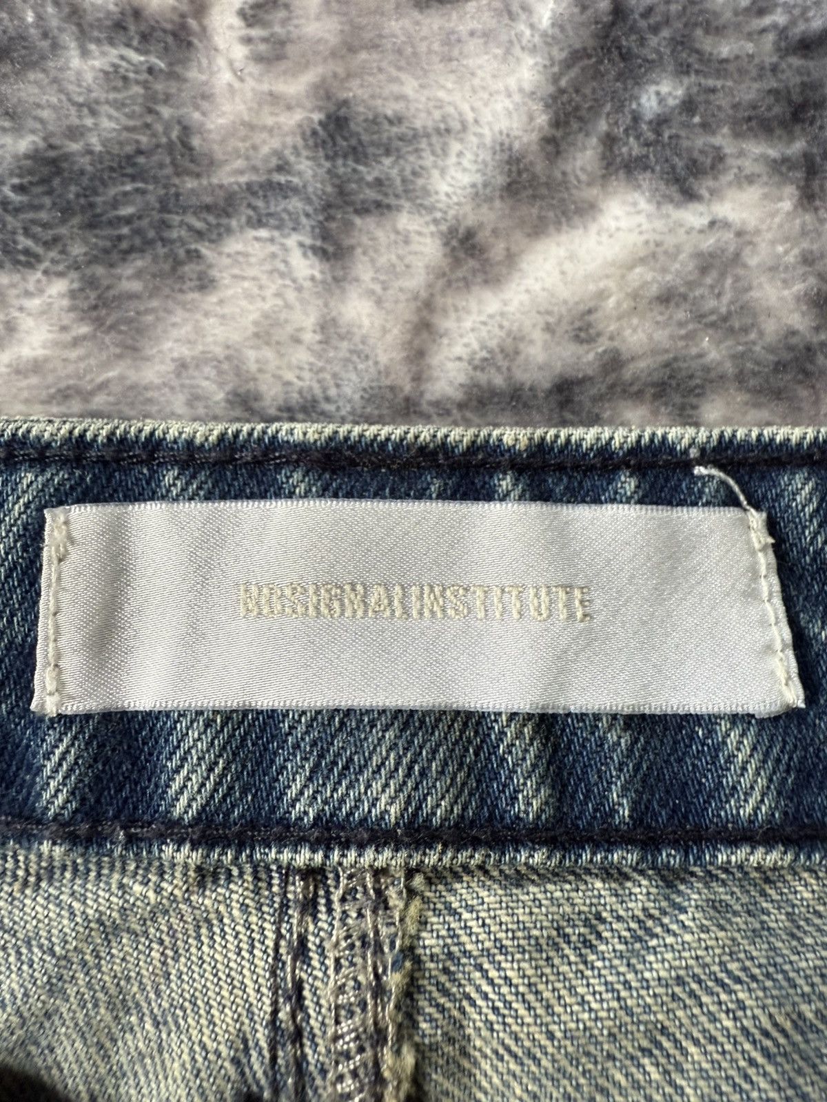 GOSTAR DE FUGA Japanese Brand Paneled Green Mud Wash Flared Jeans Size 27" / US 4 / IT 40 - 15 Thumbnail