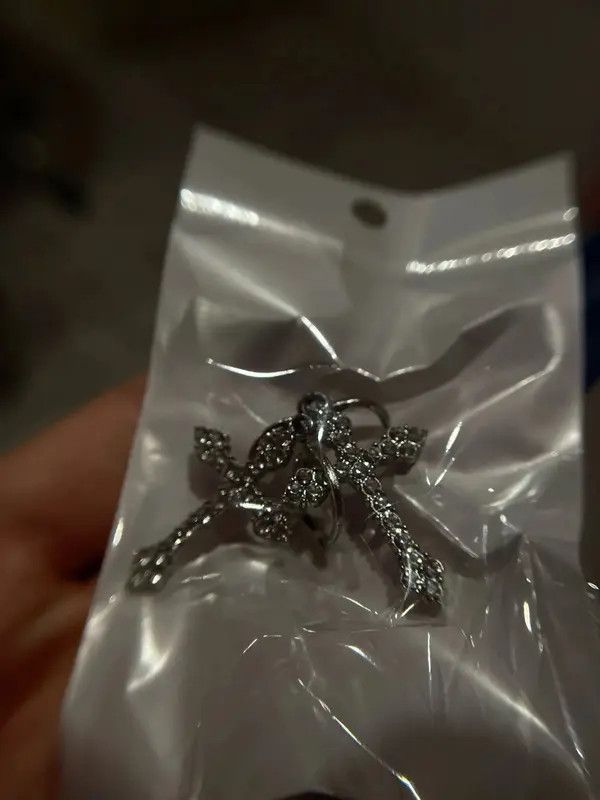 Jewelry Hirohata x Hino Zircon Crystal Cross earrings （1pairs） Size ONE SIZE - 3 Thumbnail