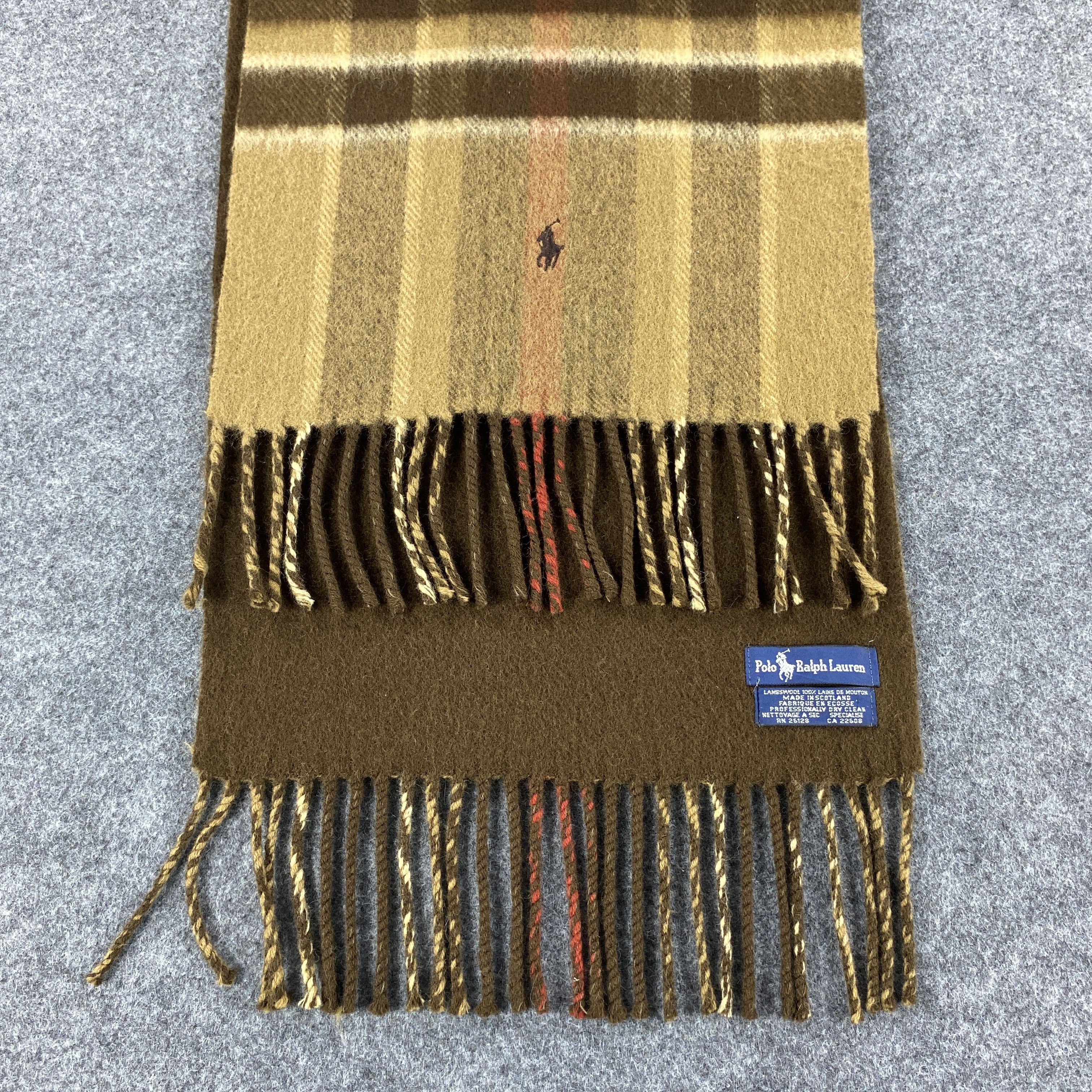 Polo Ralph Lauren × Vintage GF10615 Polo Ralph Lauren Scarf Neck Wear Muffler Nova Check Size ONE SIZE - 3 Thumbnail