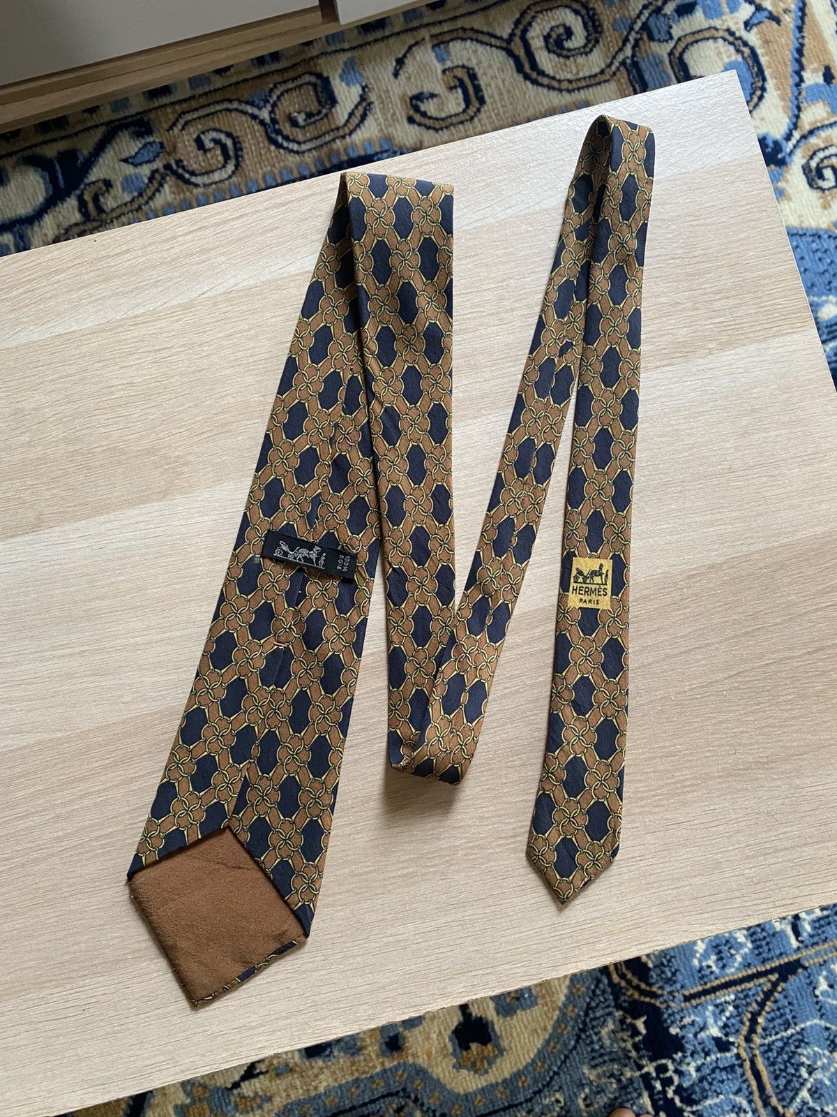 Hermes Vintage Hermes Silk Tie Size ONE SIZE - 1 Thumbnail