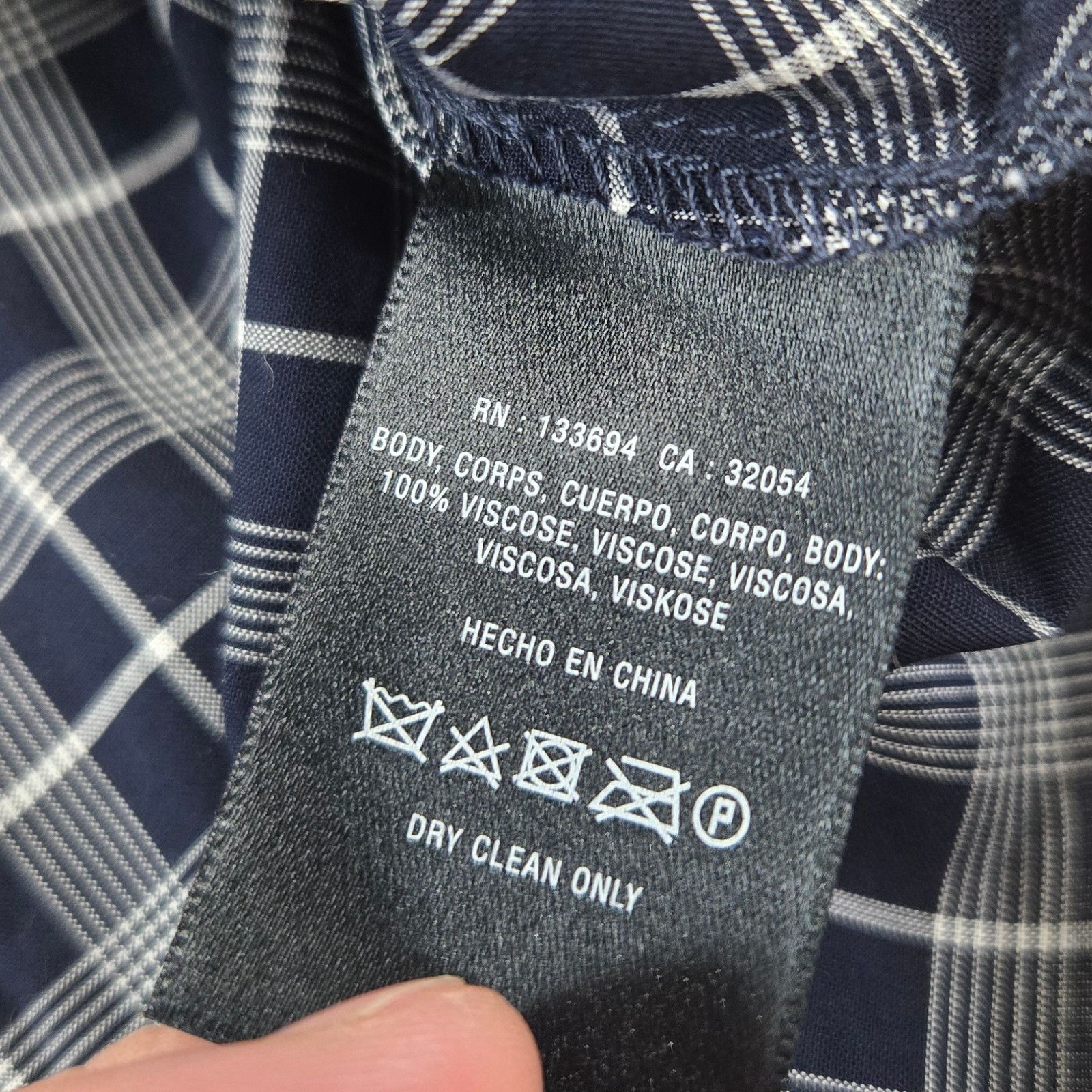 Other Paper Crown Navy Plaid Tie-Front Short Sleeve Top Size XS Size XS / US 0-2 / IT 36-38 - 9 Thumbnail
