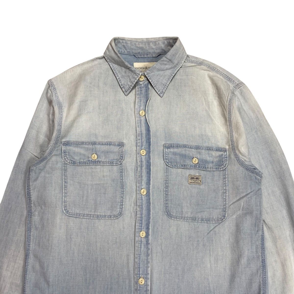 Denim & Supply Ralph Lauren Denim&Supply Ralph Lauren American Flag Washed Denim Shirts Size US M / EU 48-50 / 2 - 4 Thumbnail