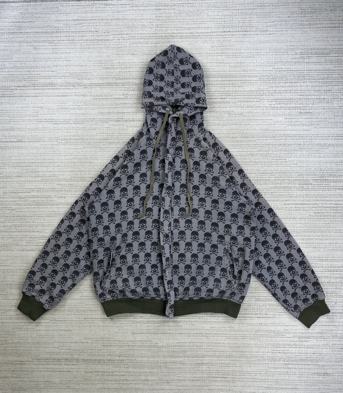Japanese Brand × Vintage Graniph Skull Monogram Printed Reversible Hoodie Jacket Size US M / EU 48-50 / 2 - 1 Thumbnail