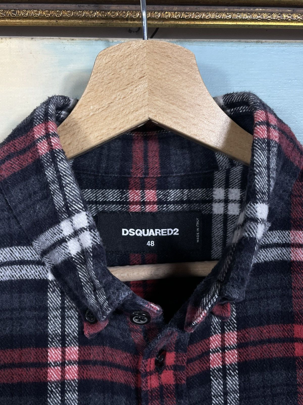 Designer × Dsquared2 Dsq2 Daquared2 Button Ups Flannel Shirt Multicolor Checkered Size US M / EU 48-50 / 2 - 5 Thumbnail