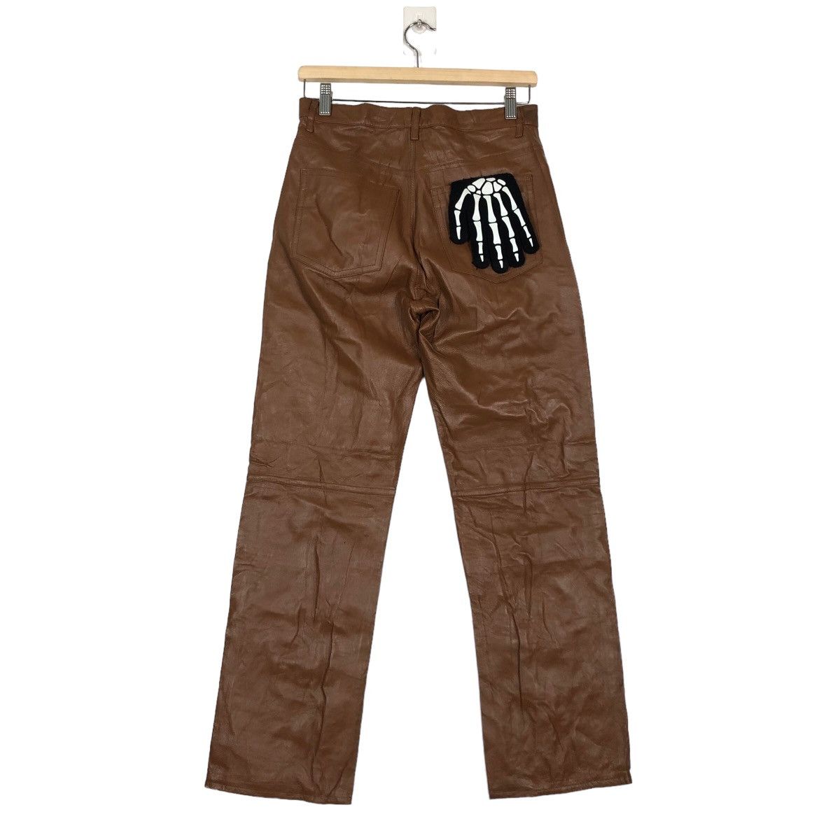 Issey Miyake 🔥Rare 90’s Soft Genuine Leather Pants Bonskip Issey Miyake Size US 28 / EU 44 - 7 Thumbnail