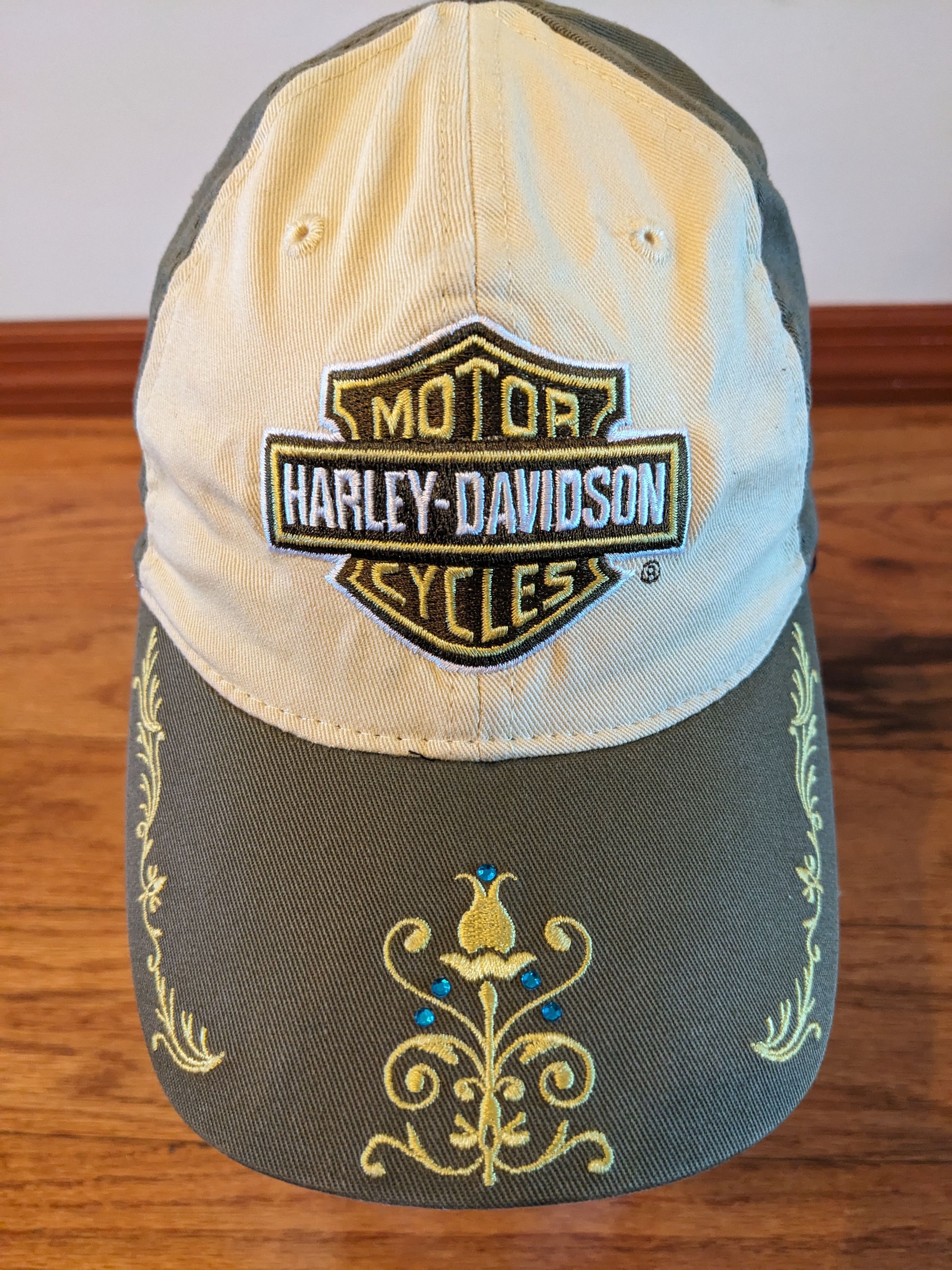 Harley Davidson × Vintage Vintage Y2K Harley Davidson Motorcycle Woman's Velcro Hat Size ONE SIZE - 2 Thumbnail
